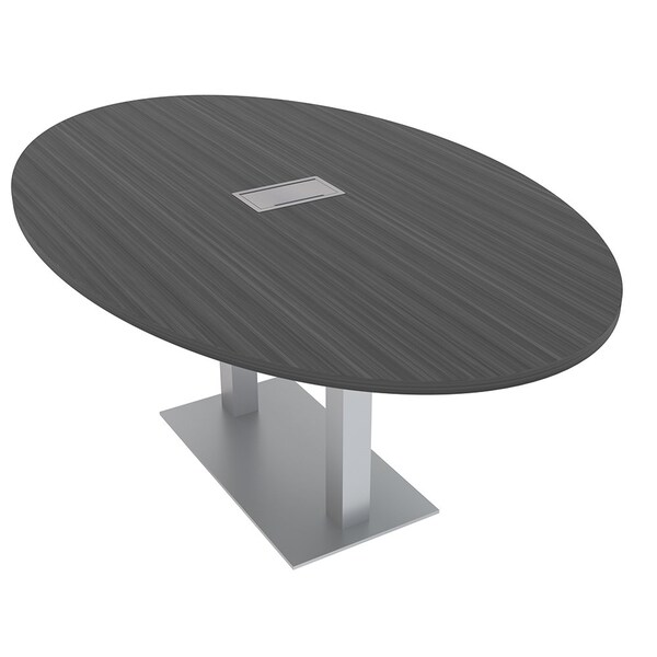 45.25 in W, 84 in L, 29 in H, Engineered Wood Top, Grey